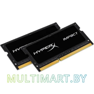 Оперативная память HyperX Impact 2x4GB KIT DDR3 SO-DIMM PC3-12800 (HX316LS9IBK2/8)